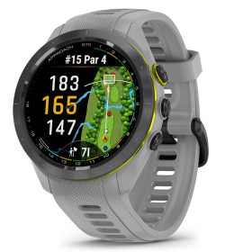 Garmin Approach S70 Golf GPS Watch - Black/42mm - Ceramic Bezel/Powder Gray Silicone Band