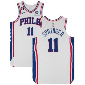 Jaden Springer Philadelphia 76ers Game-Used #11 White Jersey vs. Boston Celtics on May 3, 2023