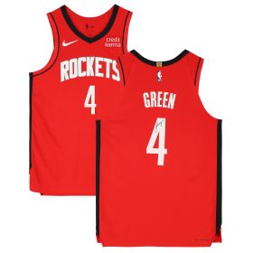Jalen Green Houston Rockets Autographed Red Nike Icon Edition Authentic Jersey with Patch