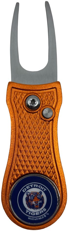 J&M Golf Pitchfix Hybrid Divot Tool W/ Ball Marker in Detroit Tigers