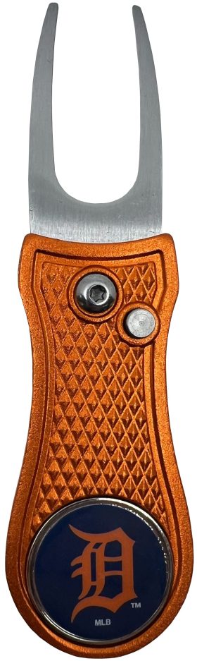 J&M Golf Pitchfix Hybrid Divot Tool W/ Ball Marker in Detroit Tigers Navy