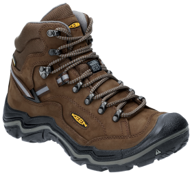 KEEN Durand II Mid Waterproof Hiking Boots for Men - Cascade Brown/Gargoyle - 11.5W