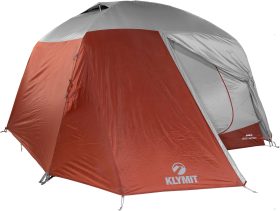 Klymit Cross Canyon 4 Person Tent, Red/Grey | Holiday Gift