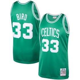 Men's Mitchell & Ness Larry Bird Kelly Green Boston Celtics 1985 Hardwood Classics Authentic Jersey