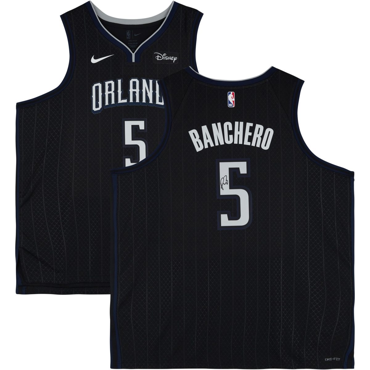 Paolo Banchero Orlando Magic Autographed Black Nike 2022/23 City Edition Swingman Jersey