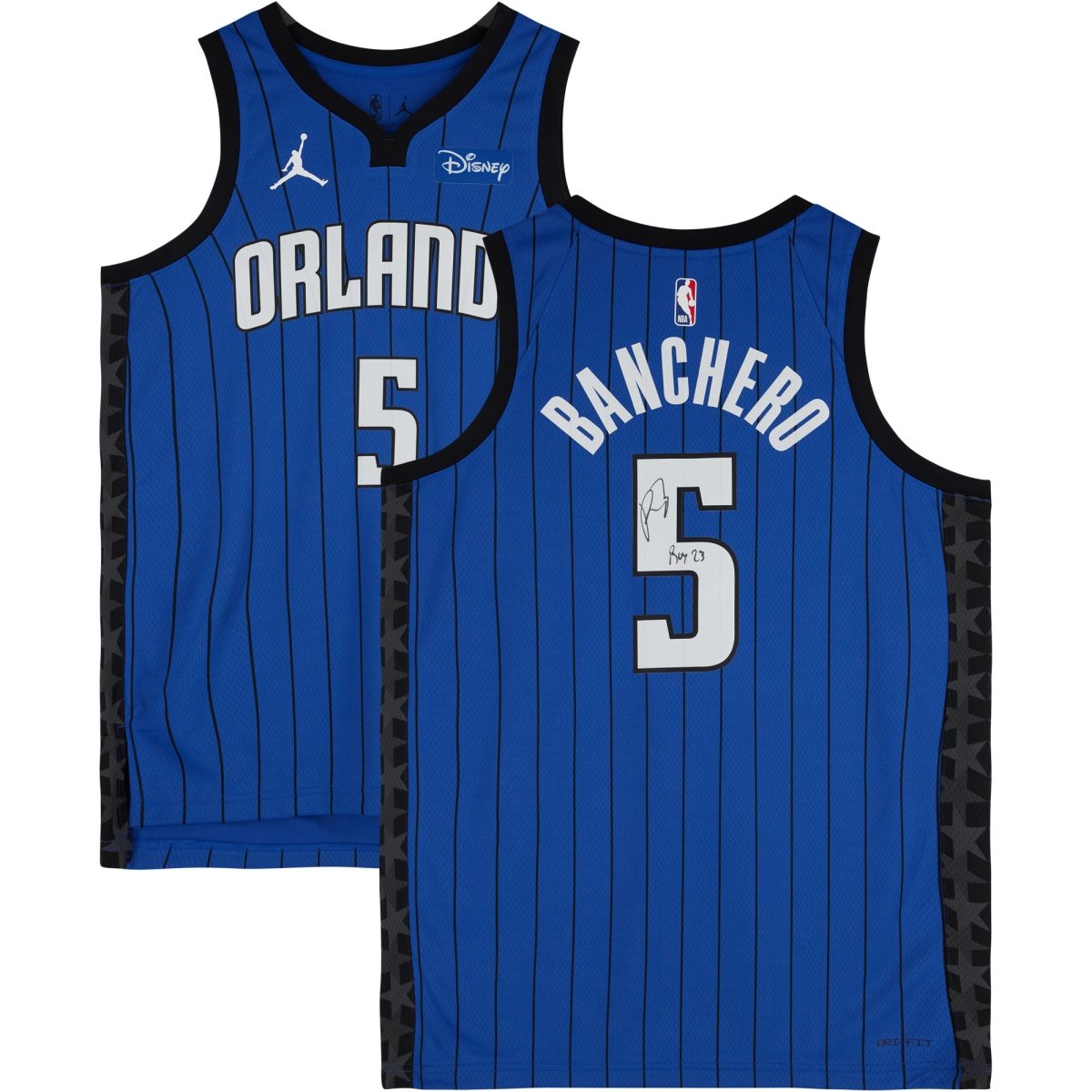 Paolo Banchero Orlando Magic Autographed Blue Jordan Brand 2022/23 Statement Swingman Jersey with "ROY 23" Inscription