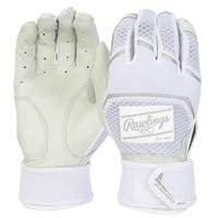 Rawlings Workhorse Compression Strap Youth Batting Gloves - 2024 Model in White Size Large