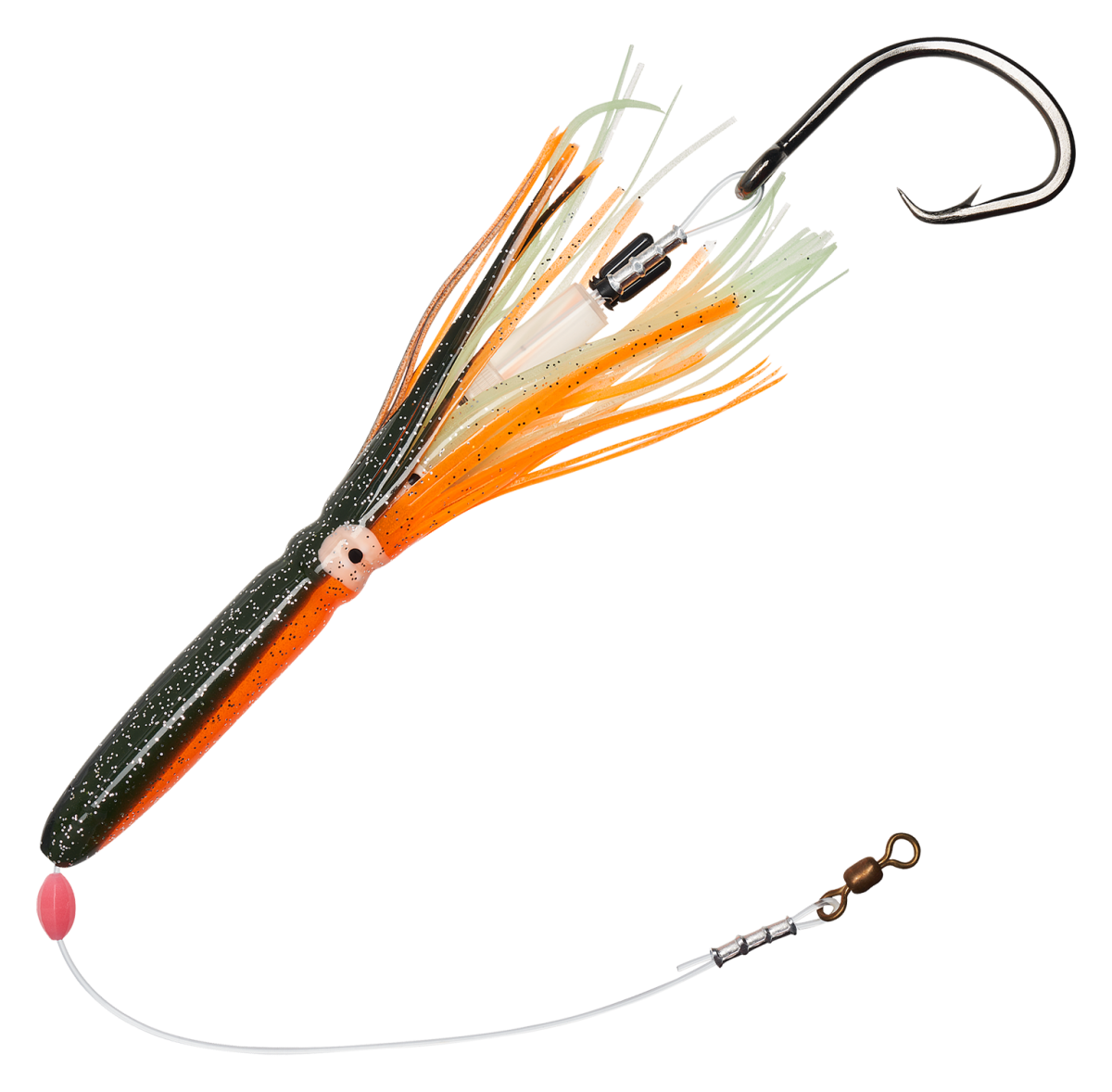 Salty Lures Pro Series Halibut Deep Drop Squid Rig - Black/Orange