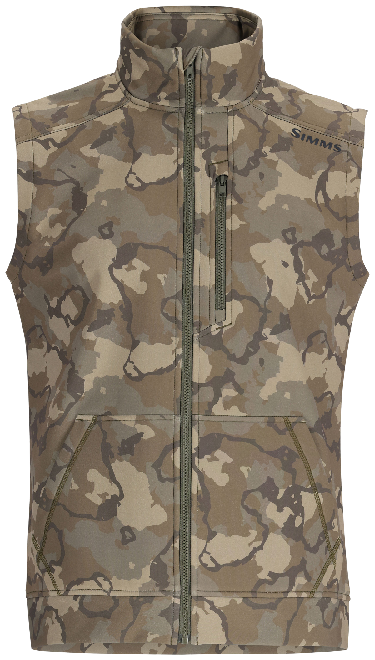 Simms Rogue Full-Zip Vest for Men - Regiment Camo Olive Drab - M