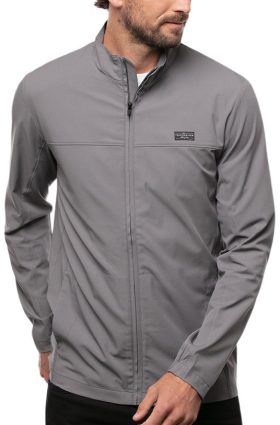 TravisMathew Men's Crystal Cove 2.0 Golf Jacket, Spandex/Polyester in Quiet Shade, Size S