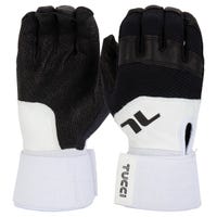 Tucci Napoli Pro Adult Baseball Batting Gloves in Black/White Size Large