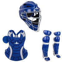 All-Star Hieress Fastpitch Softball Catcher's Kit in Blue Size Large