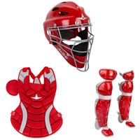 All-Star Hieress Fastpitch Softball Catcher's Kit in Red Size Large