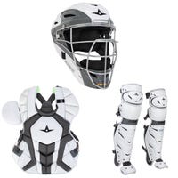 All-Star S7 Axis Pro NOCSAE Adult Catching Kit (Two-Tone) in White/Gray