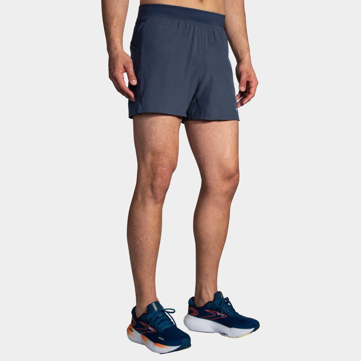 Brooks Sherpa 5" Shorts Men's Running Apparel Blue Slate