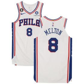 De'Anthony Melton Philadelphia 76ers Game-Used White Nike Association Edition Authentic Jersey vs. Boston Celtics on May 9, 2023