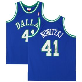 Dirk Nowitzki Dallas Mavericks Autographed Mitchell & Ness Blue 1998-99 Authentic Jersey with "HOF 23" Inscription