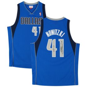 Dirk Nowitzki Dallas Mavericks Autographed Mitchell & Ness Blue 2010-11 Swingman Jersey with "HOF 23" Inscription