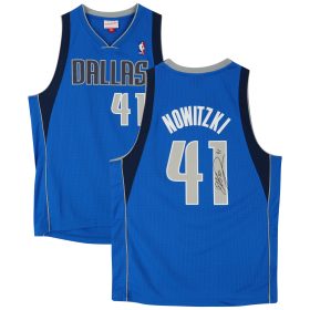 Dirk Nowitzki Dallas Mavericks Autographed Mitchell & Ness Blue 2010-2011 Swingman Jersey