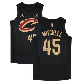 Donovan Mitchell Cleveland Cavaliers Autographed Black Jordan Brand 2022-2023 Statement Swingman Jersey