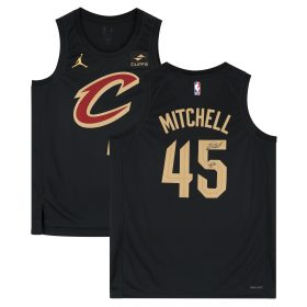 Donovan Mitchell Cleveland Cavaliers Autographed Black Jordan Brand 2022-23 Statement Swingman Jersey with "Spida" Inscription