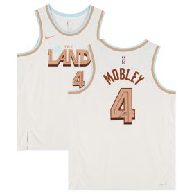 Evan Mobley Cleveland Cavaliers Autographed White Nike 2022-23 City Edition Swingman Jersey