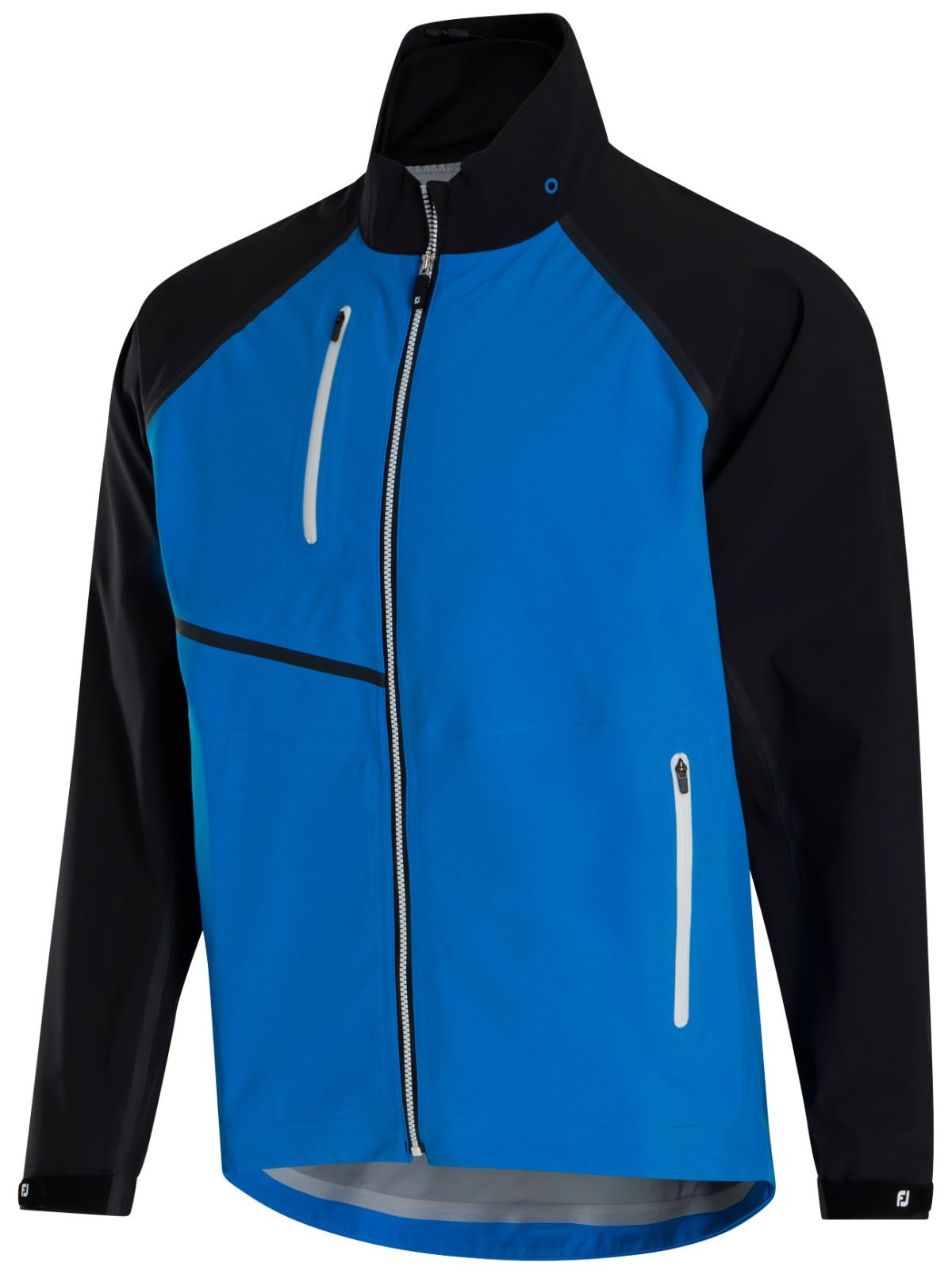 FootJoy Men's Hydrotour Golf Rain Jacket in Black/Blue, Size S