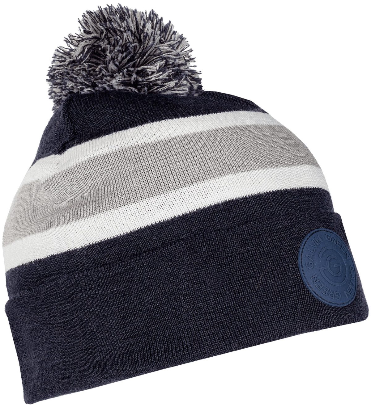 Galvin Green Men's Leighton Golf Beanie in Navy/Cool Grey/White