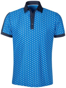 Galvin Green Men's Malcolm Golf Polo, Spandex/Polyester in Blue/Navy/Cool Grey, Size M