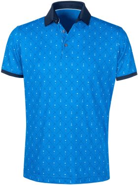 Galvin Green Men's Manolo Golf Polo, Spandex/Polyester in Blue/White/Navy, Size M
