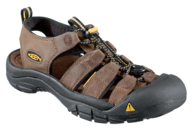 KEEN Newport Leather Hiking Sandals for Men - Bison - 11.5M