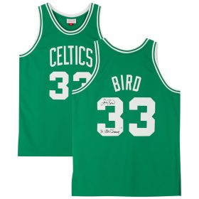 Larry Bird Boston Celtics Autographed Green Mitchell & Ness 1985-1986 Authentic Jersey with "3x NBA Champ" Inscription - Limited Edition #1 of 133