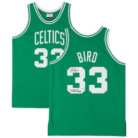 Larry Bird Boston Celtics Autographed Green Mitchell & Ness 1985-1986 Authentic Jersey with "3x NBA Champ" Inscription - Limited Edition #33 of 133