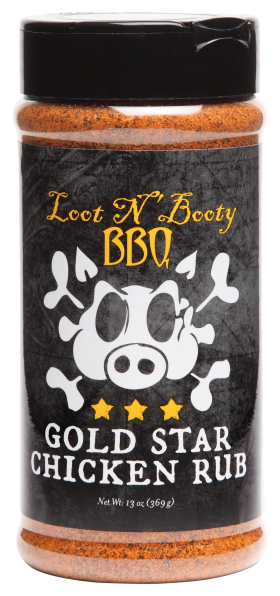 Loot N Booty Gold Star Chicken BBQ Rub and Seasoning