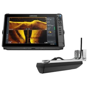 Lowrance HDS PRO 16 Fishfinder Chartplotter with Preloaded C-MAP Discover OnBoard, Active Imaging HD Transducer in White