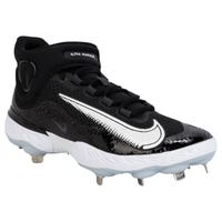 Nike Alpha Huarache 4 Elite Men's Mid Metal Baseball Cleats in Blue/White Black Size 13.0