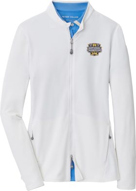 Peter Millar Women's University Of Michigan National Champion Katy Full-Zip Golf Jacket, Spandex/Polyester in White, Size S
