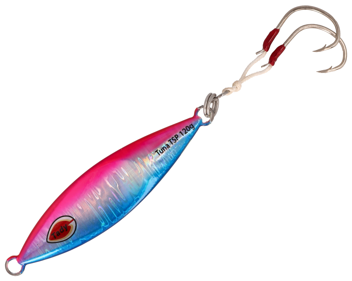 Tady Lures Tuna Slow Pitch Jig - Blue Pink Glow - 6"