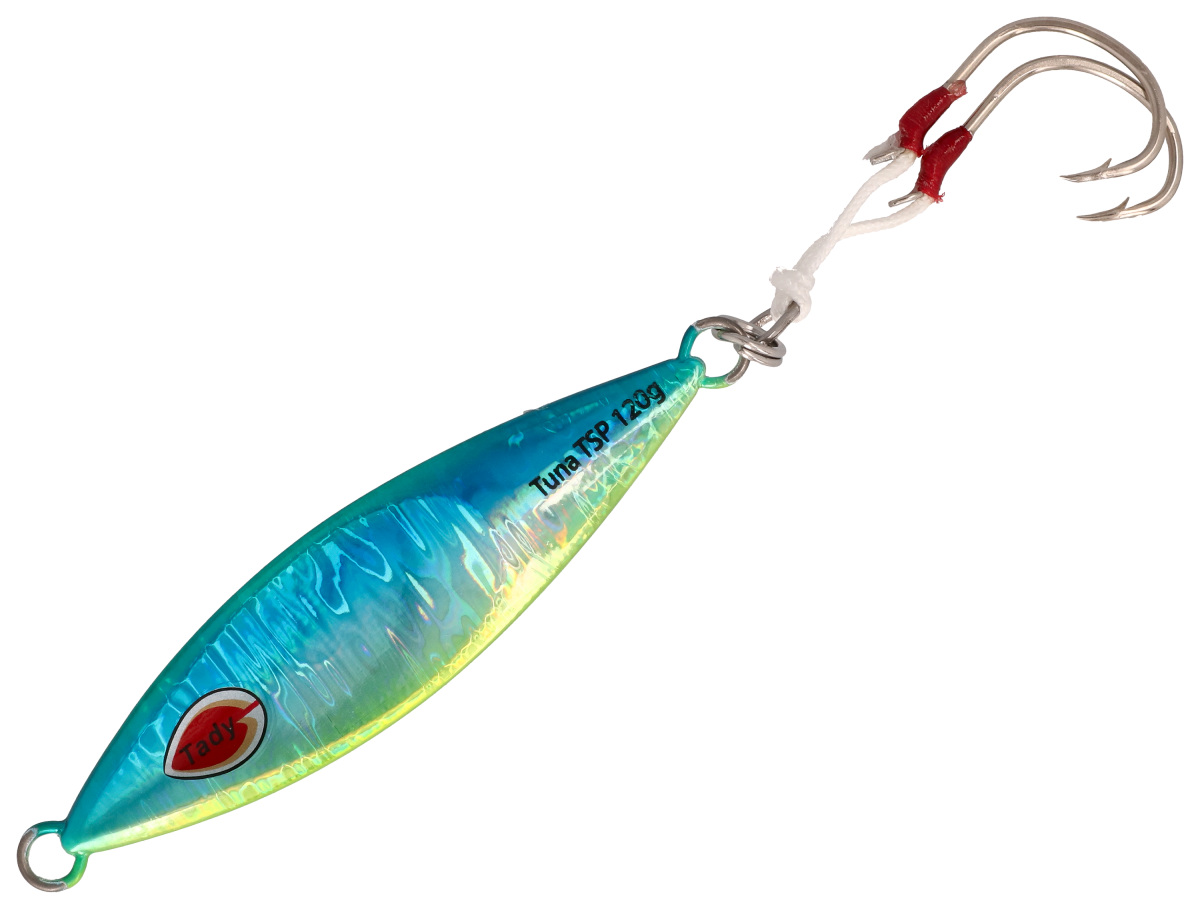 Tady Lures Tuna Slow Pitch Jig - Green Holo Glow - 6"