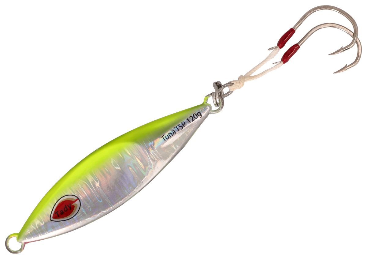 Tady Lures Tuna Slow Pitch Jig - Yellow White Glow - 6"