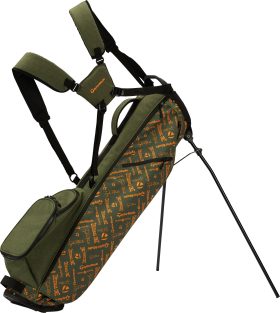 TaylorMade Men's Flextech Carry Stand Bag 2024, Polyester/Rayon in Sage/Orange