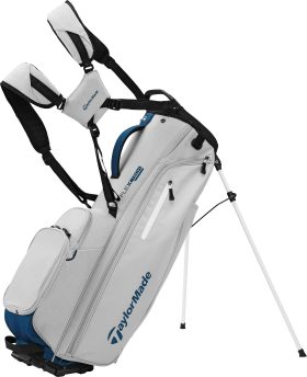 TaylorMade Men's Flextech Stand Bag 2024 in Silver/Navy