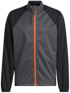 adidas Men's Provisional Full-Zip Golf Jacket, 100% Recycled Polyester in Black, Size S