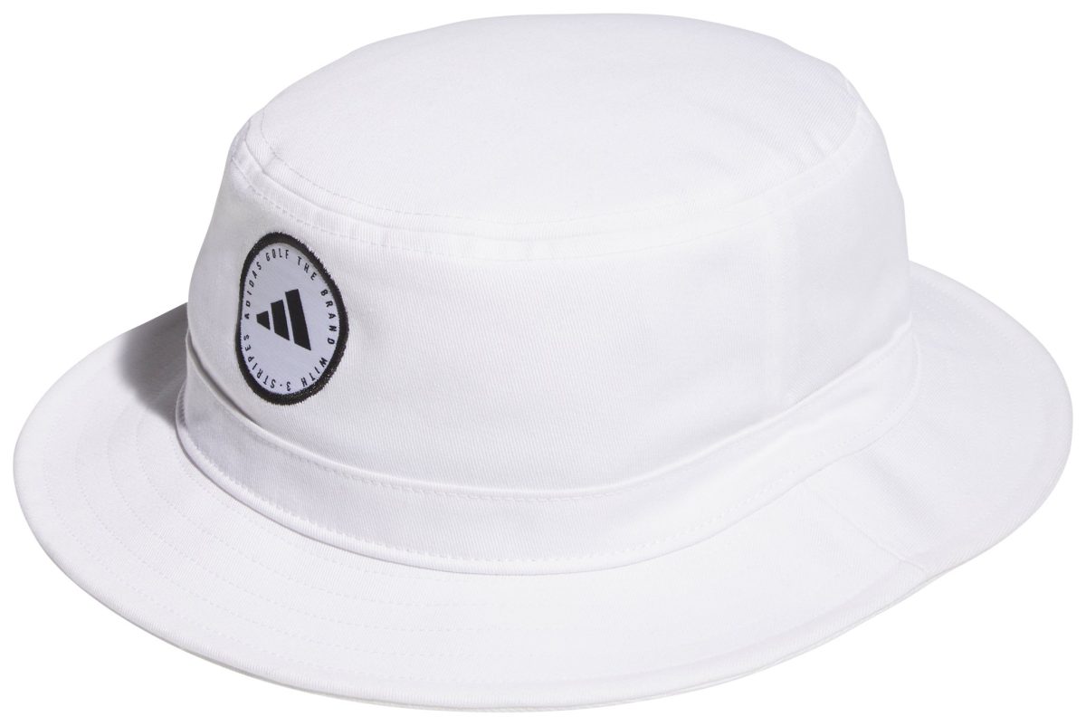 adidas Men's Solid Golf Bucket Hat, 100% Cotton in White
