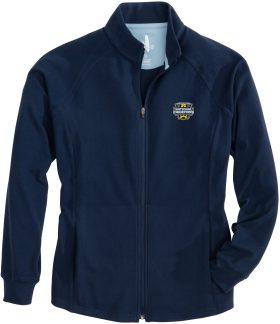 johnnie-O Women's University Of Michigan Blakely Full Zip Golf Jacket, Spandex/Polyester in Twilight, Size S