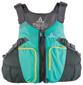 Ascend Deluxe Kayak Paddling Life Jacket for Ladies - Aqua - M