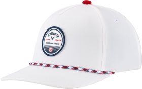 Callaway Men's Bogey Free Golf Hat in White/Red/Navy, Size Adjustable Standard Fit