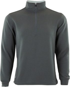 Straight Down Men's Optic Quarter-Zip Golf Pullover, 100% Polyester in Phantom, Size L