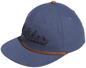 adidas Five-Panel Script Golf Hat, 100% Cotton in Preloved Ink