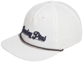adidas Men's Leather Cord Corduroy Golf Hat, 100% Cotton in White